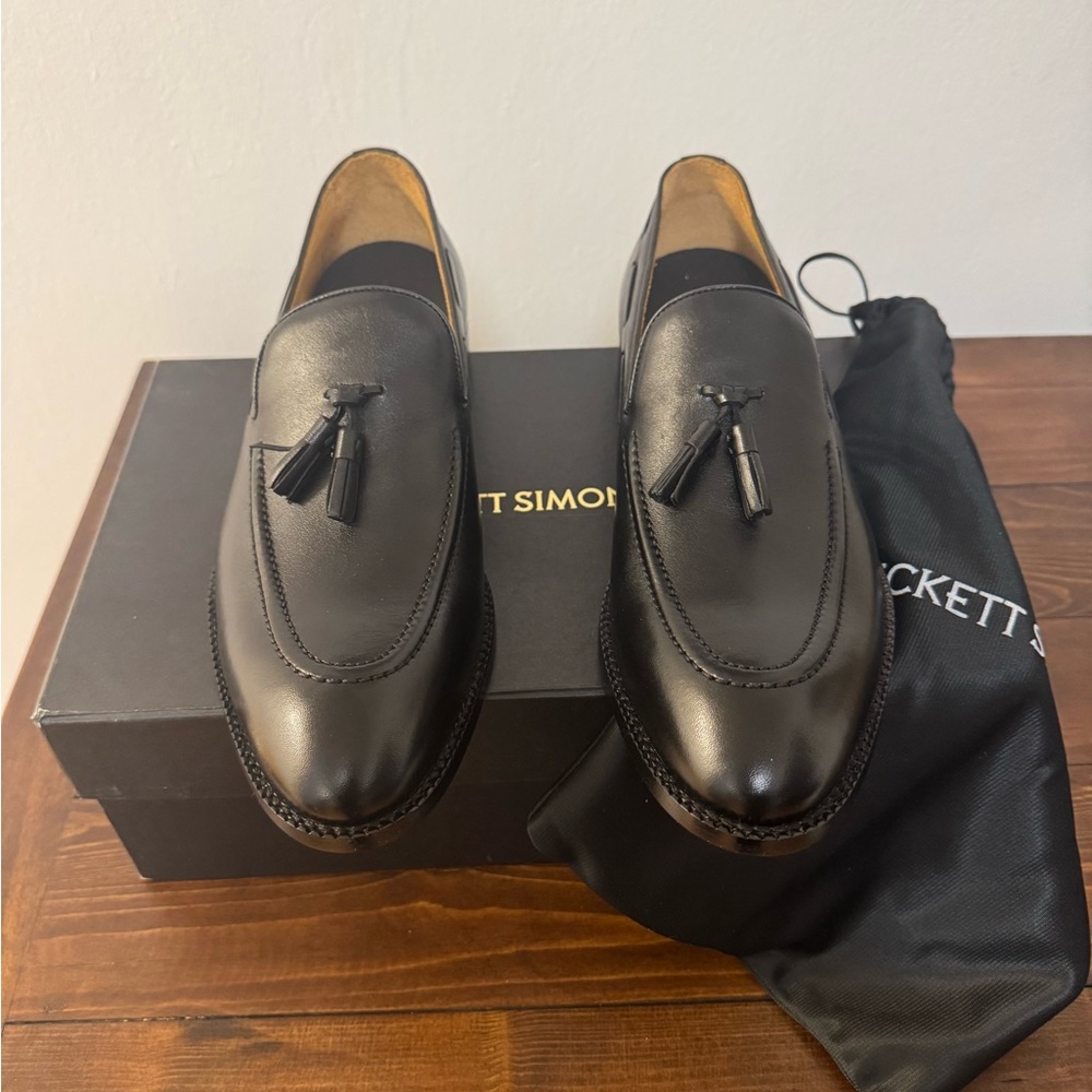 Beckett Simonon Black Tassel Loafers